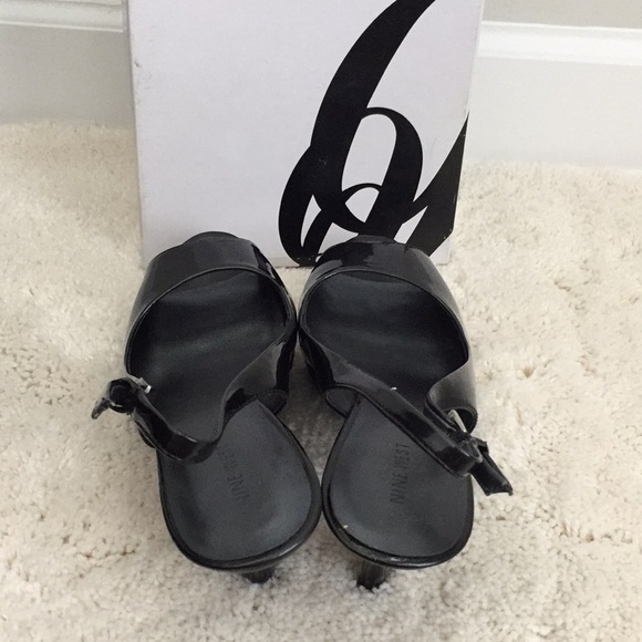 NWT(with box) Nine West black patent leather heels - Picture 2 of 8